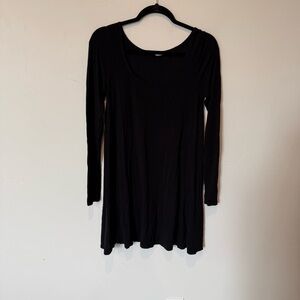 Garage Black Long Sleeve Tunic Mini Dress Womens Size Small Closet Staple Casual